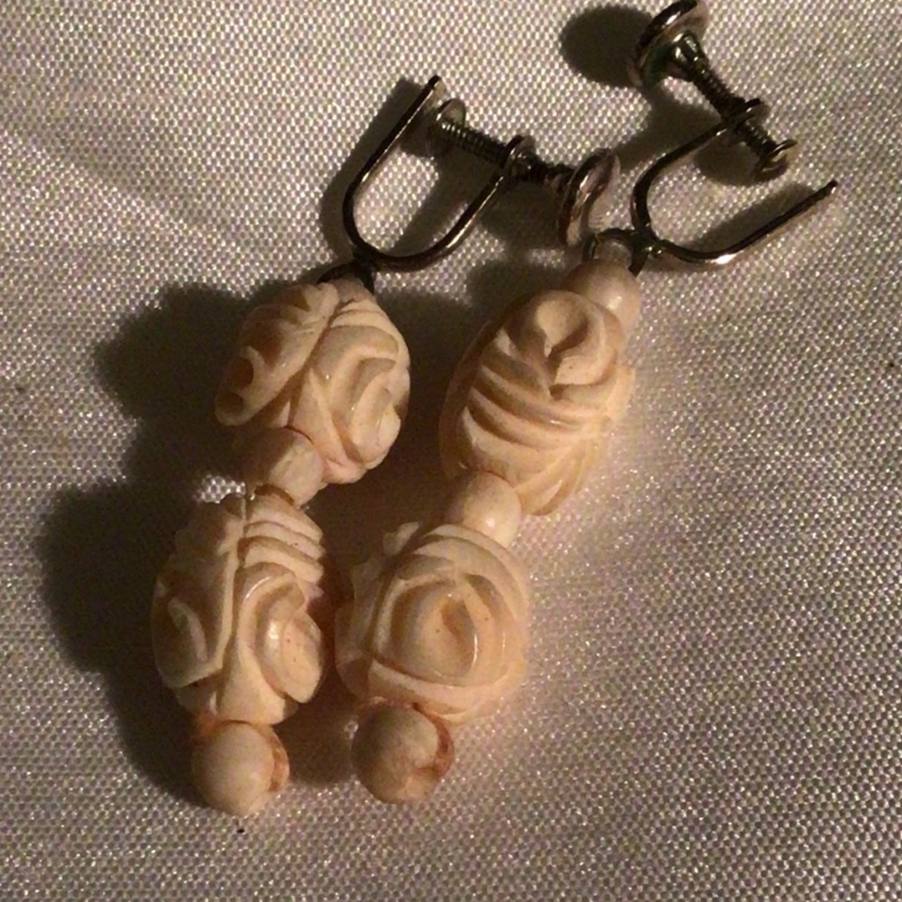 Ivory dangle earrings